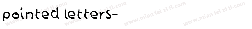 pointed letters字体转换